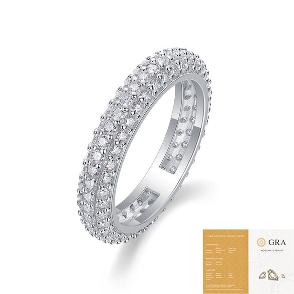 Wholesale 925 Silver Ring Set With Diamonds Geometric Style For Women