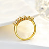 Wholesale Silver 925 Ring With Moissanite Geometric Design Factory Plated 14K For Female