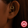 Wholesale 925 Silver Simple Tassel Piercing Earrings And Seamless Ring Zircon Piercing Nose Ring For Women With Geometric Pattern And Electroplating Treatment