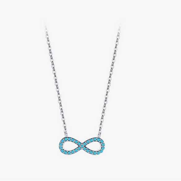 Wholesale 925 Silver Simple Wireless Symbol Pendant Necklace For Women