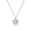 Wholesale 925 Silver Single Zirconium Lady Necklace With Geometric Design And Elegant Style