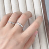 Wholesale 925 Silver Star Pattern Couple's Ring With Diamond Treatment