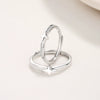 Wholesale 925 Silver Star Pattern Couple's Ring With Diamond Treatment