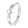 Wholesale 925 Silver Star Pattern Couple's Ring With Diamond Treatment