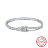 Wholesale Silver 925 Sterling Silver Women's Geometric Bracelet With Electroplating