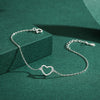 Wholesale 925 Silver Sweet Girl Heart Shaped Bracelet With Electroplating