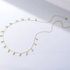 Wholesale Silver Tassel Square Zircon Pendant Necklace Women's Geometric Diamondencrusted Chain