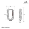 Wholesale Silver Ushape Twist Long Square Earrings Electroplated For Women