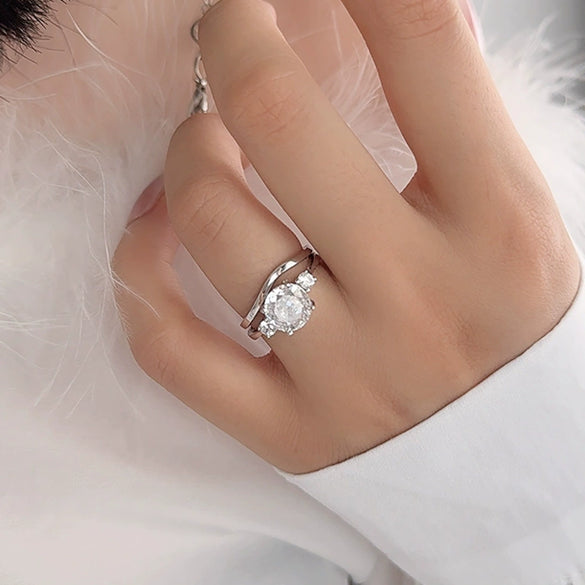 Wholesale 925 Silver Ushaped Artistic Women's Ring With Electroplating
