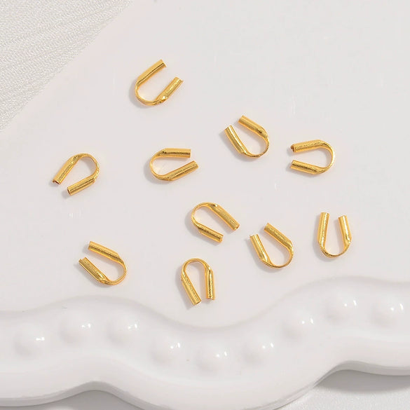 Wholesale Silver Ushaped Buckle Beaded Coil Bracelet And Necklace Accessories Electroplated Minimalist Style