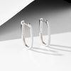 Wholesale Silver 925 Ushaped Diamond Earrings For Women Geometric Style