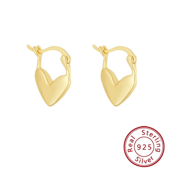 Wholesale Silver 925 Vintage Geometric And Heart Shape Electroplating Earrings For Women