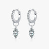 Wholesale 925 Silver Water Drops Full Diamond Earrings For Women With Electroplating Elegant And Minimalist Style