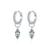 Wholesale 925 Silver Water Drops Full Diamond Earrings For Women With Electroplating Elegant And Minimalist Style