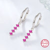 Wholesale 925 Silver Women's Colorful Dopamine Earrings With Geometric Design And Electroplating Process