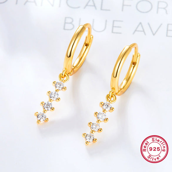 Wholesale 925 Silver Women's Colorful Dopamine Earrings With Geometric Design And Electroplating Process