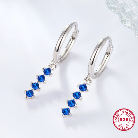 Wholesale 925 Silver Women's Colorful Dopamine Earrings With Geometric Design And Electroplating Process