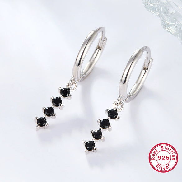 Wholesale 925 Silver Women's Colorful Dopamine Earrings With Geometric Design And Electroplating Process