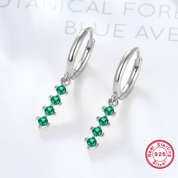 Wholesale 925 Silver Women's Colorful Dopamine Earrings With Geometric Design And Electroplating Process