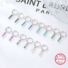 Wholesale 925 Silver Women's Colorful Dopamine Earrings With Geometric Design And Electroplating Process