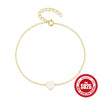 Wholesale 925 Silver Women's Cool Simple Geometric Love Bracelet With Electroplating