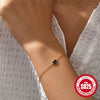 Wholesale 925 Silver Women's Cool Simple Geometric Love Bracelet With Electroplating