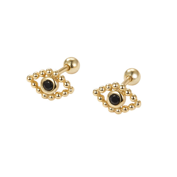 Wholesale 925 Silver Women's Earrings With Devil's Eye Pattern And Electroplating Treatment