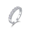 Wholesale 925 Silver Women's Fashion Geometric Moissanite Ring Set With Diamonds