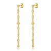 Wholesale 925 Silver Women's Geometric Earrings With Round Triangular Diamond Zircon Electroplated