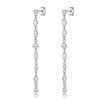 Wholesale 925 Silver Women's Geometric Earrings With Round Triangular Diamond Zircon Electroplated