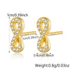Wholesale 925 Silver Women's Geometric Lightning Cross Symbols Electroplated Earrings