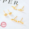 Wholesale 925 Silver Women's Geometric Lightning Cross Symbols Electroplated Earrings