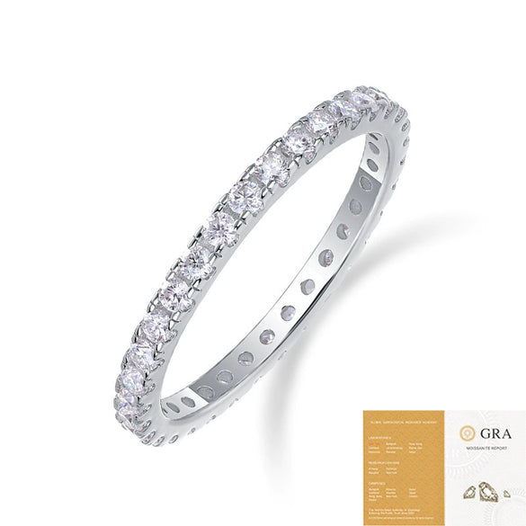 Wholesale 925 Silver Women's Geometric Moissanite Ring Set With Diamonds