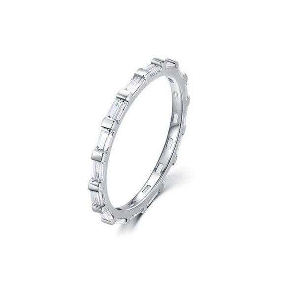 Wholesale 925 Silver Women's Geometric Ring With Zircon Design