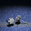 Wholesale 925 Silver Women's Geometric Snowflake Earrings Simple Style