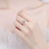 Wholesale 925 Silver Women's Ring With Microinlaid Moissanite And Flower Design Electroplated