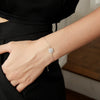 Wholesale 925 Silver Women's Simple Geometry Mosan Diamond Bracelet