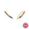 Wholesale Silver Zircon Ear Row Ear Arc Earrings With Ear Hooks In Geometric Style For Women