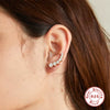 Wholesale Silver Zircon Ear Row Ear Arc Earrings With Ear Hooks In Geometric Style For Women