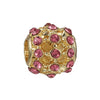 Wholesale Silverplated Metal Pendant Beads With Golden Bees And Totem Pattern Electroplated Diy Pendant Accessories