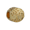 Wholesale Silverplated Metal Pendant Beads With Golden Bees And Totem Pattern Electroplated Diy Pendant Accessories