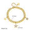 Wholesale Simple All Match Retro Diamond Five Pointed Star Titanium Steel Thick Chain Bracelet With Electroplating Geometric Design