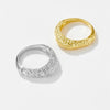 Wholesale Simple All Match Retro Niche Irregular Ring For Women Copper Electroplated With Platinum Or 18K Gold