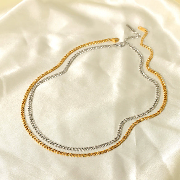 Wholesale Simple Allmatch Hiphop Style Stainless Steel Necklace With Regular Chain And Geometric Design Vacuum Real Gold Electroplated In Pvd Furnace For Men And Women