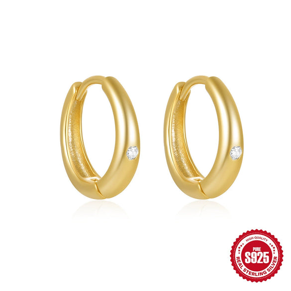 Wholesale Simple Allmatch S925 Sterling Silver Widesided Multisided Irregular Dropshaped Earrings With Geometric Pattern And Zirconia Design