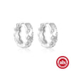 Wholesale Simple Allmatch S925 Sterling Silver Widesided Multisided Irregular Dropshaped Earrings With Geometric Pattern And Zirconia Design