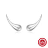 Wholesale Simple Allmatch S925 Sterling Silver Widesided Multisided Irregular Dropshaped Earrings With Geometric Pattern And Zirconia Design