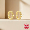 Wholesale Simple Allmatch S925 Sterling Silver Widesided Multisided Irregular Dropshaped Earrings With Geometric Pattern And Zirconia Design