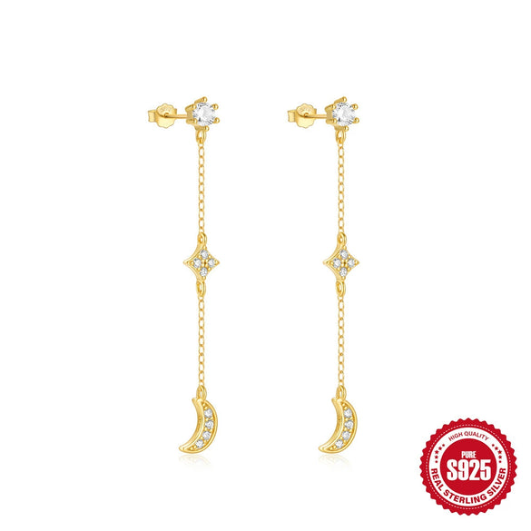 Wholesale Simple Allmatch S925 Sterling Silver Widesided Multisided Irregular Dropshaped Earrings With Geometric Pattern And Zirconia Design