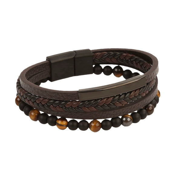 Wholesale Simple Alloy Handwoven Electroplated Pendant Bracelet Jewelry For Men And Women